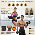 Sweat Slim Belt for Men & Women – Adjustable Tummy Trimmer Waist Trainer for Fat Loss, Stomach Shaping, Back Support & Workout Sweat Enhancement (Pink)